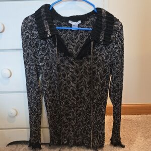 Black and White Patterned Sweater